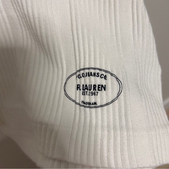 Vintage Ralph Lauren Polo Jeans co. Men’s Size XL White Ribbed Knit Top Bodycon - Picture 3 of 12